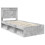 VidaXL vidaXL Bed Frame with Drawer Concerte Grey 90 x 190 cm Solid Pine Wood 5