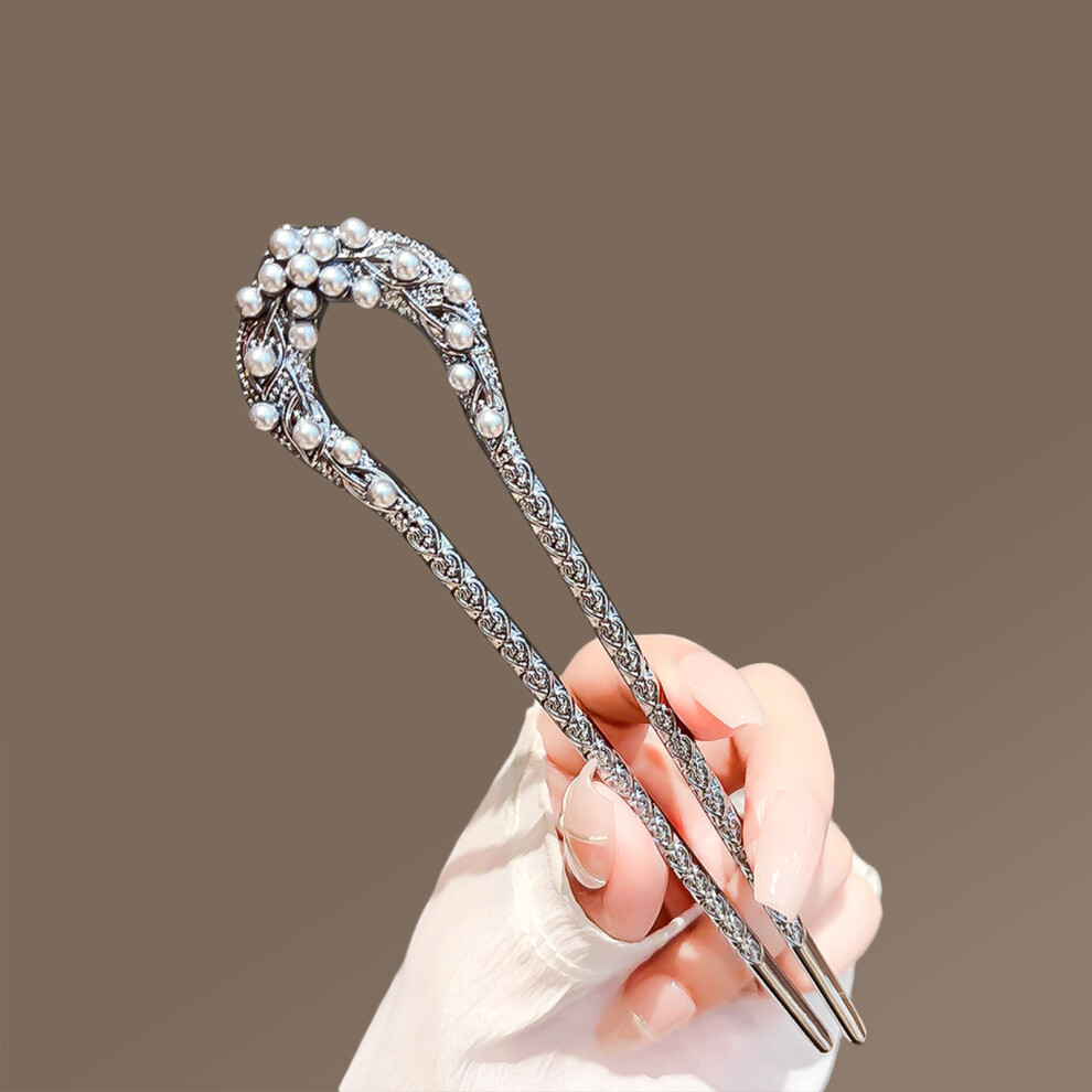 Dachuang Beauty Vintage Pearl U-Shaped Hair Pins For Styling