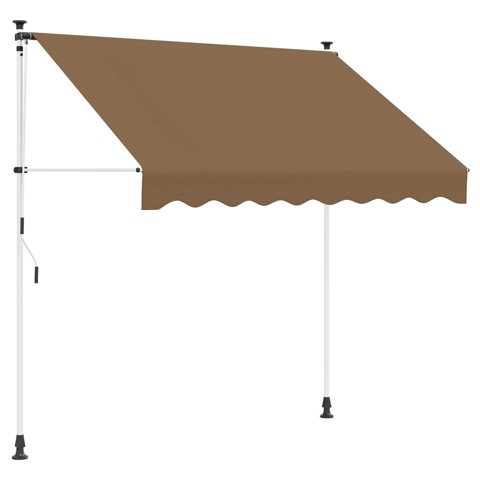 Vidaxl Manual Retractable Awning Beige 100 Cm