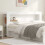 VidaXL vidaXL Headboard Cabinet with Storage White Engineered Wood 1
