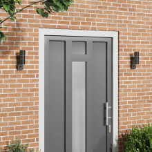 vidaXL Outdoor Wall Light 2 pcs Black 7 x 10 x 22 cm