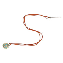 1Stk Aromatherapie Anhänger Mit Antiker Bronze Lederband