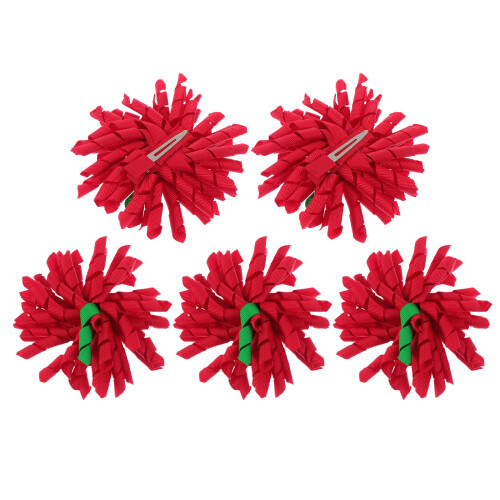 5Stk Lockige Haarclips Xmas Festliche Haarschmuck