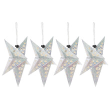 4Stk Fünfzackiger Papier Stern Lampenschirm Für Deko
