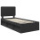 VidaXL vidaXL Bed Frame with Headboard Black 75 x 190 cm Solid Pine Wood 3