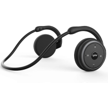 Auriculares Bluetooth pequeños de diadema: auriculares deportivos inalámbricos con micrófono integrado y sonido nítido, plegable