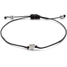 Pulsera de hilo hecha a mano para mujer y hombre, sencilla, trenzada en rojo y negro, ajustable, con dije.