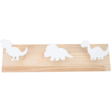 Perchero de pared infantil con forma de dinosaurio, de madera, para puerta, ideal para la habitación de los niños, guardería o s
