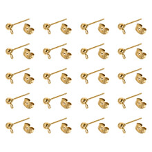 20Stk Kreative DIY Ohrschmuck Goldrund Perlen Ohrdekoration Damen