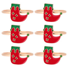 6Stk Festival- Metall Mit Weihnachts-Sockendesign