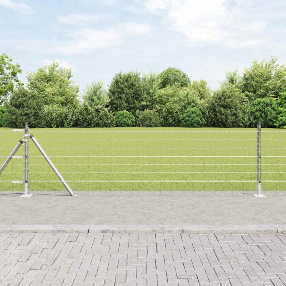 Vidaxl Welded Wire Fence With Concrete Base 10 X 0.4 M (W X H)