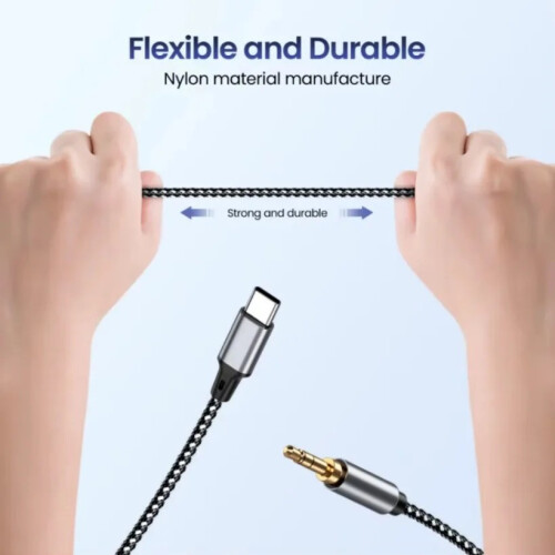 (2m) USB-C to 3.5mm Jack Audio Cable DAC Type-C Aux Headphone Speaker Lead For iPhone 2