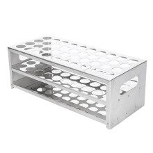 Innovativ laboratorieløsning, reagensglasstativ i rustfrit stål med forbedret stabilitet og høj kapacitet, der giver alsidighed og bekvemmelighed