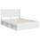 VidaXL vidaXL Bed Frame with Storage and Headboard White 120 x 190 cm 2