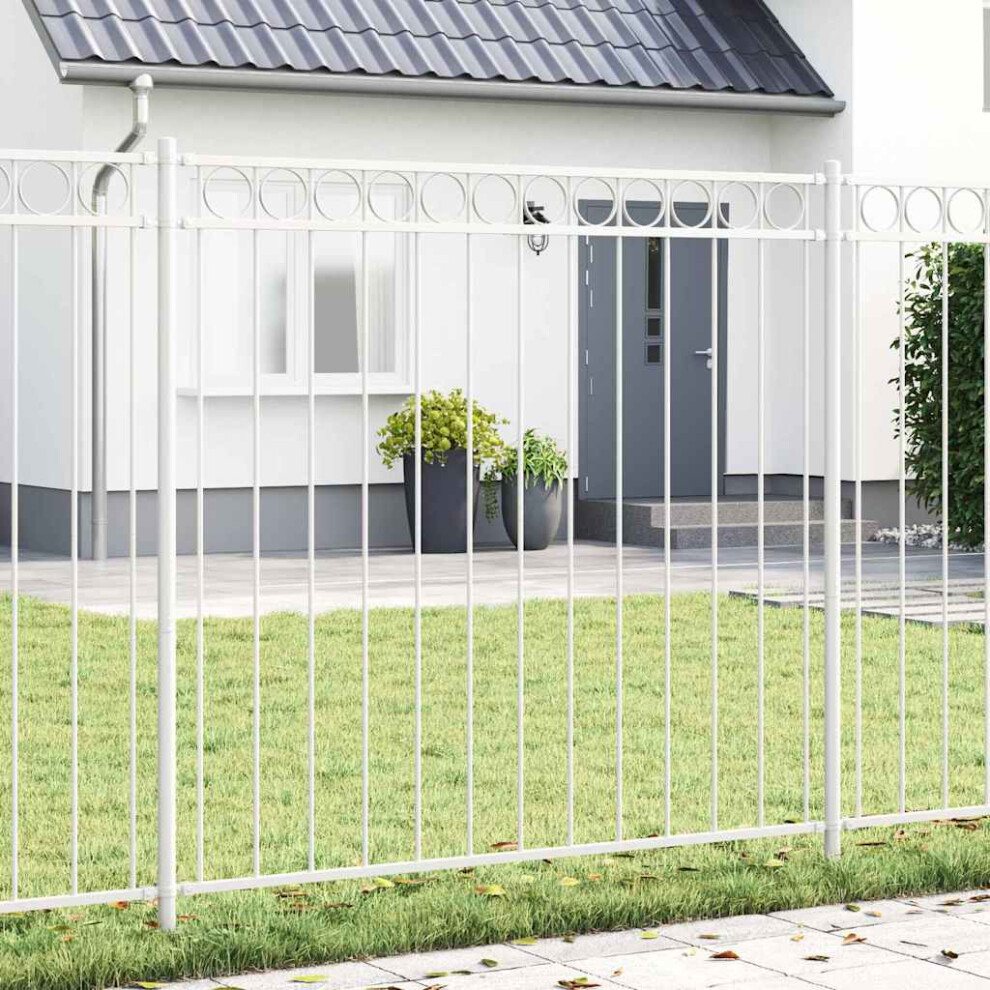 Vidaxl Fence Element Assen White 170 X 170 Cm Steel