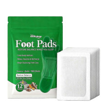(1pcs) 12 Pcs Detox Foot Patch for Night Use - Deep Cleansing with Bamboo Vinegar & Ginger, Relieve Stress & Enhance Sleep Quality
