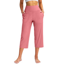 Pants for Women Wide Leg Pants with Pockets Yoga -Red M