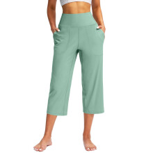Pants for Women Wide Leg Pants with Pockets Yoga -Green L