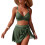 Ensemble de maillot de bain taille haute, Design à-Vert M 1