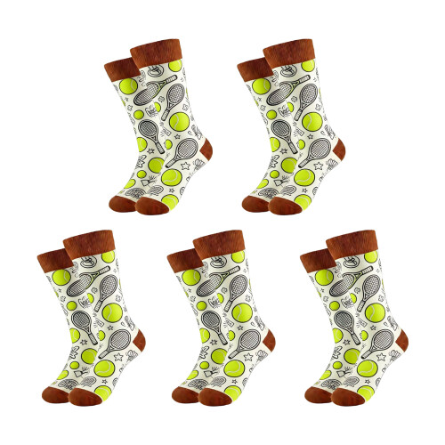 5 Pair Performances Sport Sock with Reinforced Support-Racket