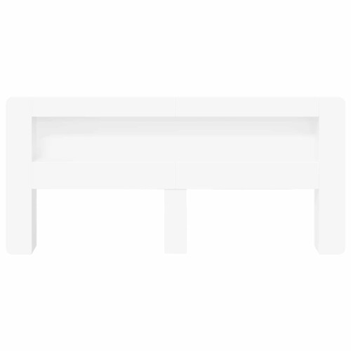 VidaXL vidaXL Headboard Cabinet with Storage White Engineered Wood 2