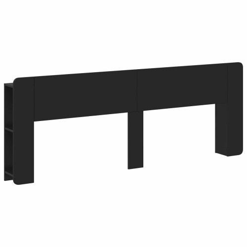 VidaXL vidaXL Headboard Cabinet with Storage Black Engineered Wood 1