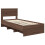 VidaXL vidaXL Bed Frame with Headboard Brown Oak 80 x 200 cm Engineered Wood 4