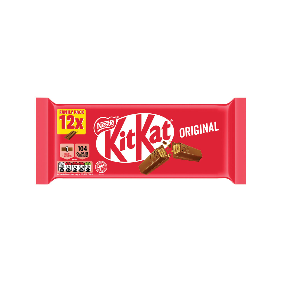 KitKat 2 Finger Milk Chocolate Biscuit Bar Multipack, 12 x 20.7g | Pack of 1 - Image 3