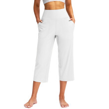 Pants for Women Wide Leg Pants with Pockets Yoga -White XXL
