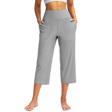 Broeken voor dames Wijde pijpenbroek met zakken Yoga-Grijze M