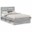 VidaXL vidaXL Bed Frame Grey Sonoma 120 x 190 cm Solid Pine Wood 3