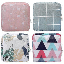 Sanitary Pad Storage Bag for Storage Use 4Pcs Cotton Cloth Period Pouch