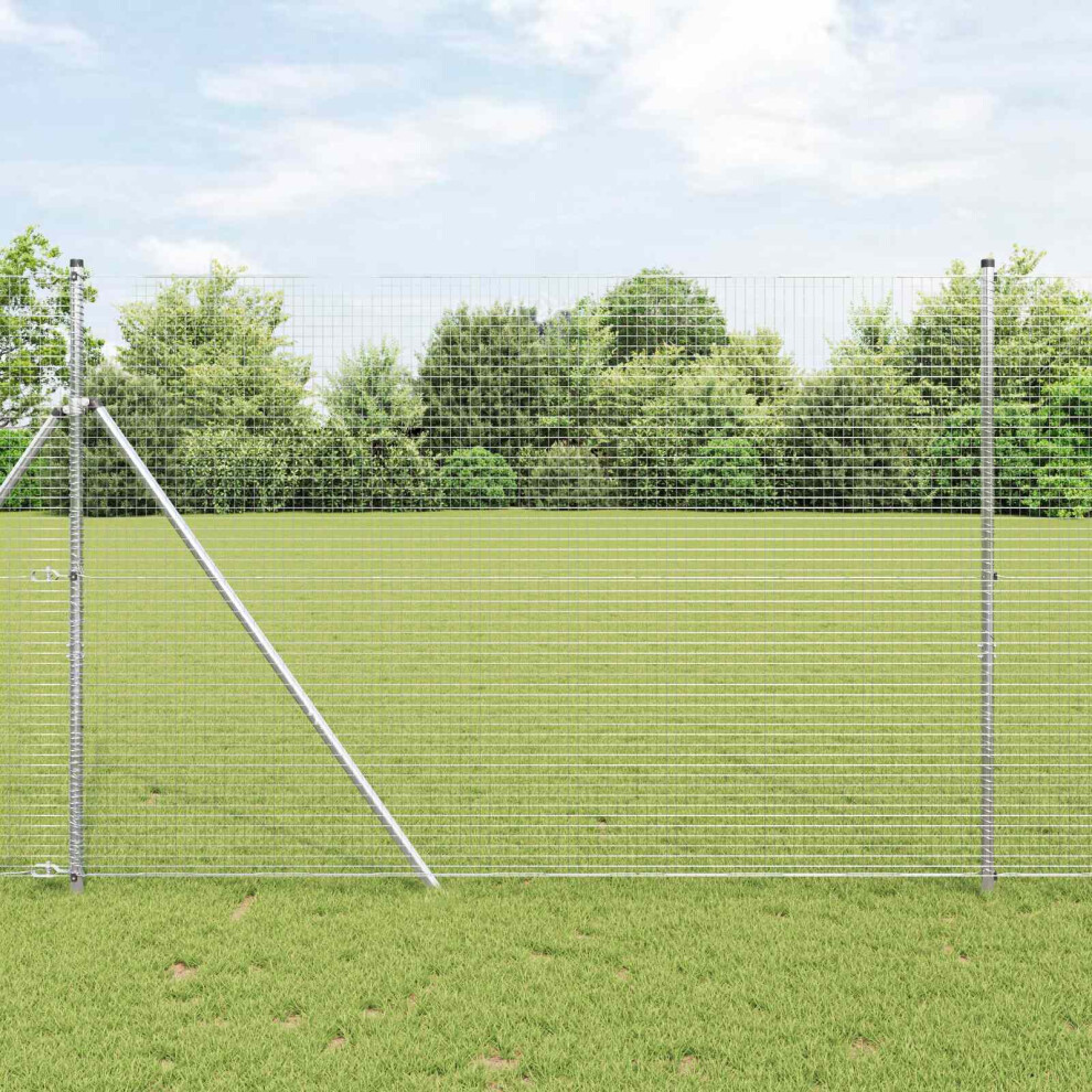 Vidaxl Welded Wire Fence 1000 X 160 Cm Silver