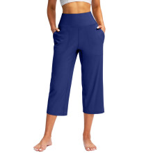 Pants for Women Wide Leg Pants with Pockets Yoga -Blue M