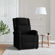 vidaXL Recliner Chair Black Fabric
