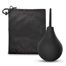 Enema Bulb Douche for Men & Women, Reusable Cleaning Silicone Slim Nozzle Douche, Safe Comfortable Rubber