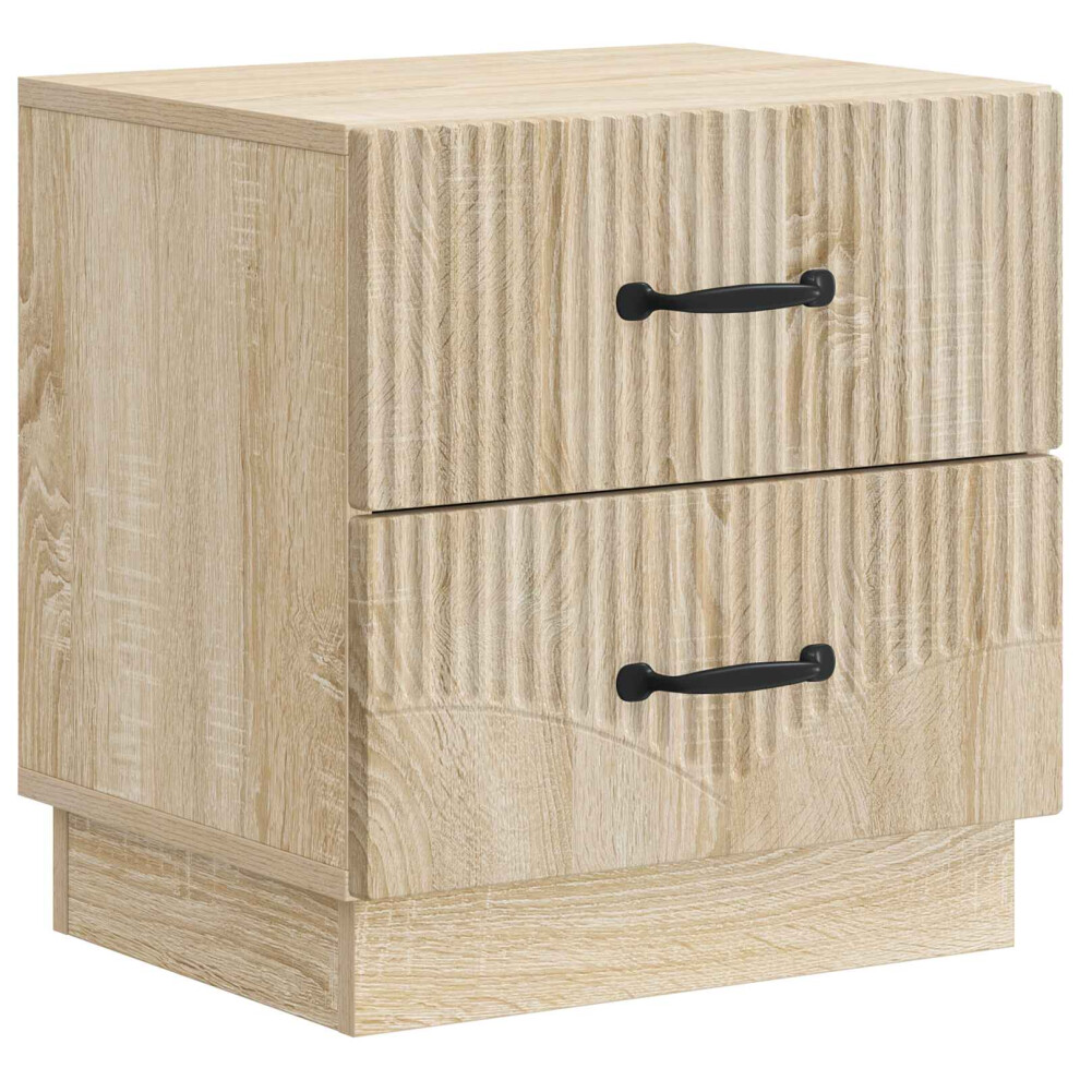 Vidaxl Bedside Cabinet Sonoma Oak 43 X 34.5 X 44.5 Cm Engineered Wood