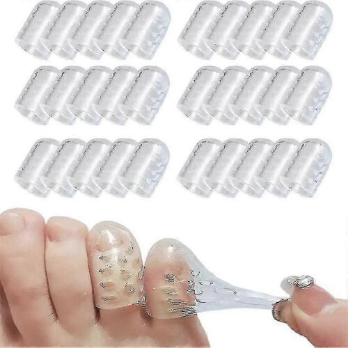 (30Pcs) Breathable silicone toe covers for little toe comfort