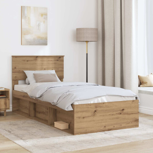 VidaXL vidaXL Bed Frame Artisian Oak 75 x 190 cm Engineered wood 1