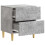 VidaXL vidaXL Bedside Table Concrete Grey 43 x 34.5 x 48 cm Engineered Wood 2