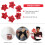 6St Rood Geschenkstrik Assortiment Polyester Voor Feestdecoratie 5