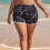 Shorts mit elastischer Taille, Batik-Shorts für-Batikrot XL 8