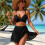 High Waist Swimsuit Set Quick Drying Design Comfortable-Black S 10