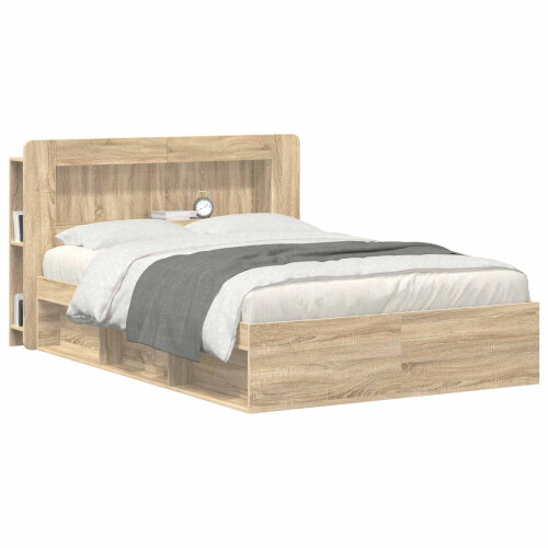 VidaXL vidaXL Headboard Cabinet with Storage Sonoma Oak Engineered Wood 1