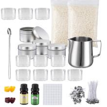 DIY Candle Making Kit Supplies Full Beginners Set Including Beeswax Pot Candle Wicks Candle Dye Wick