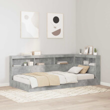 vidaXL Storage Headboard Concrete Grey 75 cm Engineered Wood
