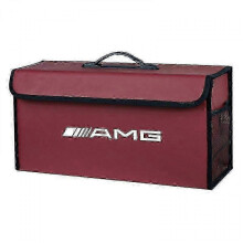 (C-Red) Leather Storage Box For Mercedes Benz AMG W124 W126 W140 Foldable Trip