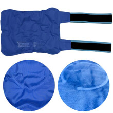 (Blue) Reusable Gel Pack with Straps Knee Joint Hand Cold Hot Therapy Relief Pain Portable Home Use