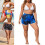Sommer-Shorts, elastisch, hohe Taille,-Tie-Dye schwarz XL 4