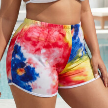 Tie Dyes Shorts for Women Casual Summer-Tie dye blue XXL